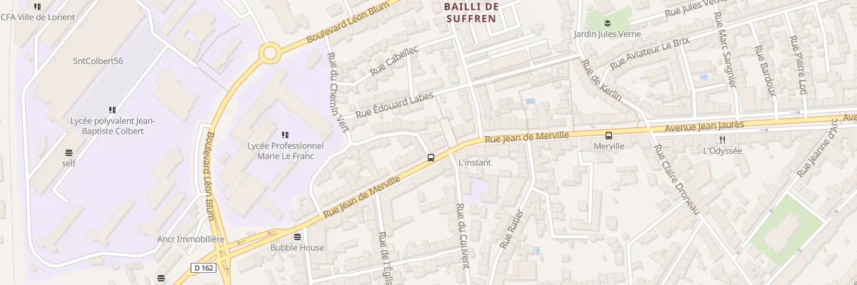 Plan du 1B Rue Eugène Garé à Lorient