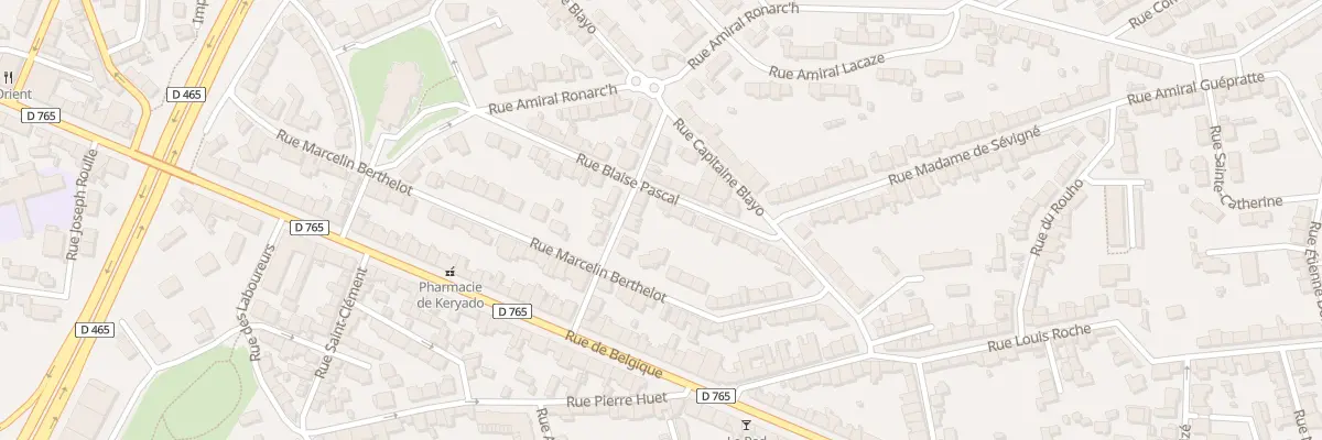 Plan du 20 Rue Blaise Pascal à Lorient