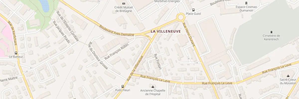Plan du 60 Rue de la Villeneuve à Lorient