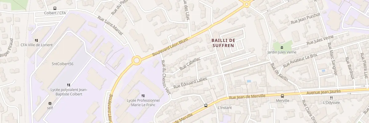 Plan du 17 Rue Cabellec à Lorient