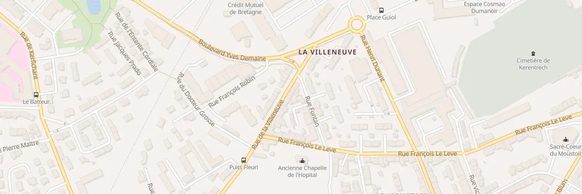 Plan du 64 Rue de la Villeneuve à Lorient