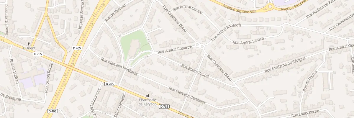 Plan du 21 Rue Blaise Pascal à Lorient