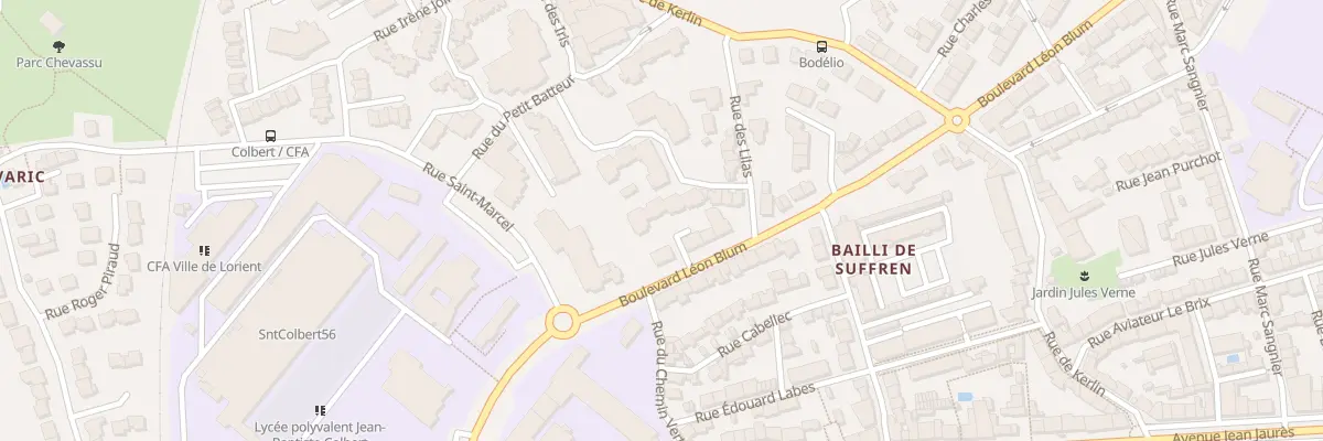 Plan du 21 Rue de l’Orangerie à Lorient