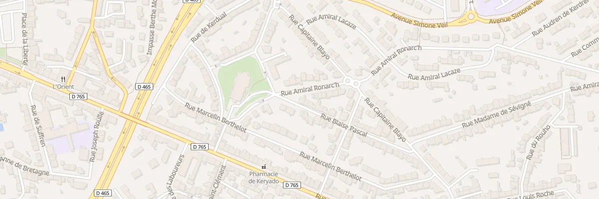 Plan du 25 Rue Blaise Pascal à Lorient