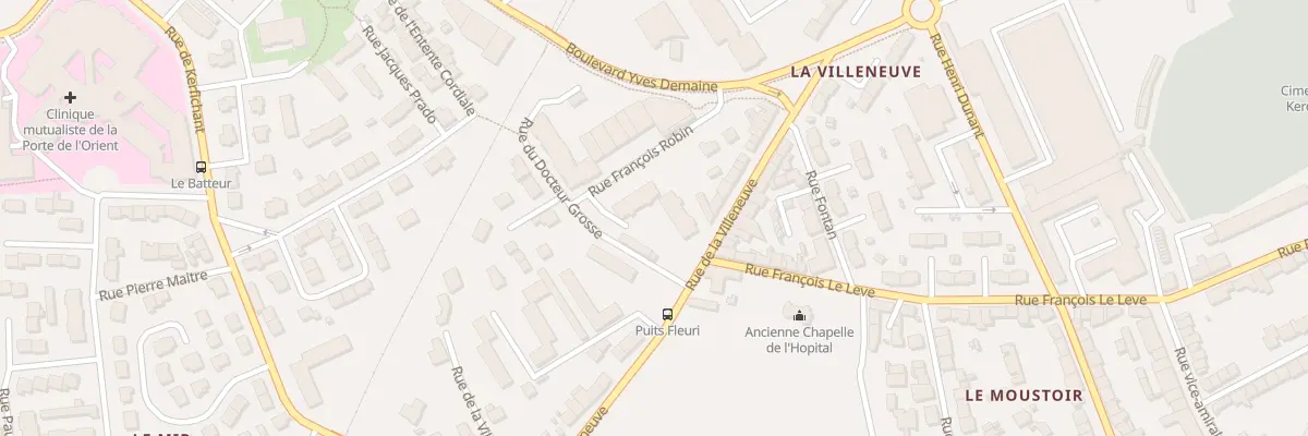 Plan du 1 Rue François Robin à Lorient