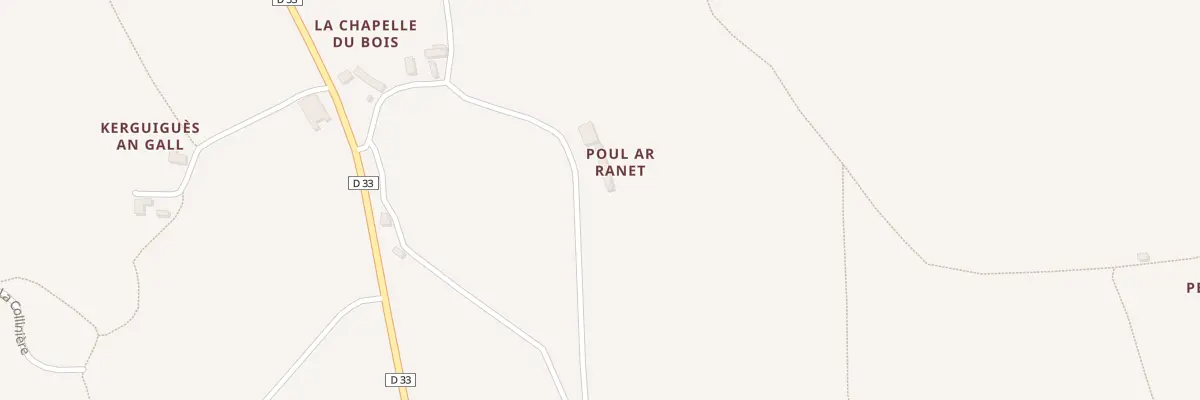 Plan du 1 Poul Ar Ranet à Belle-Isle-en-Terre