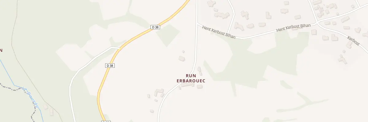 Plan du 6698 Run Erbarouec à Trélévern