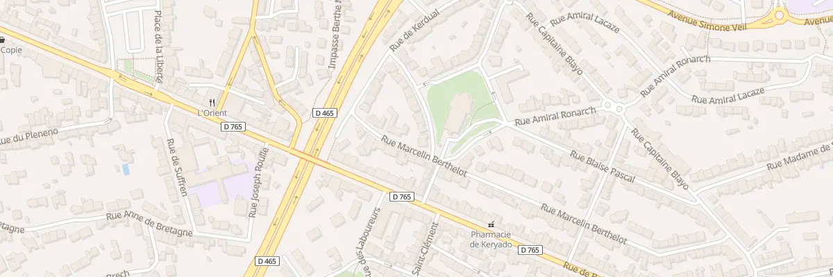 Plan du 2 Rue Pierre Le Breton à Lorient