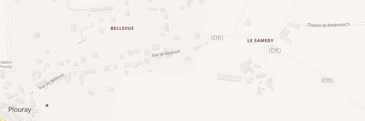 Plan du 30 Rue de Bellevue du Bourg à Plouray