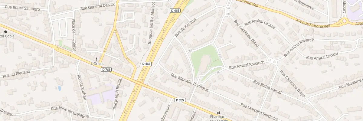 Plan du 10 Rue Pierre Le Breton à Lorient