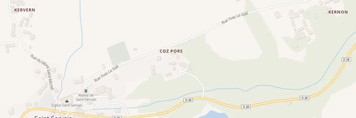 Plan du 3 Coz Pors à Saint-Servais