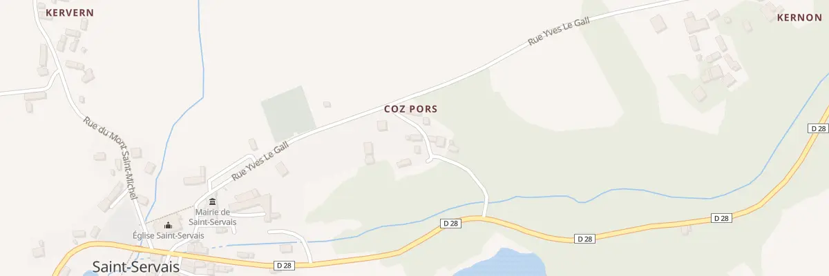 Plan du 5 Coz Pors à Saint-Servais