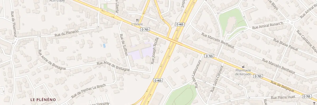 Plan du 8 Rue Joseph Roullé à Lorient