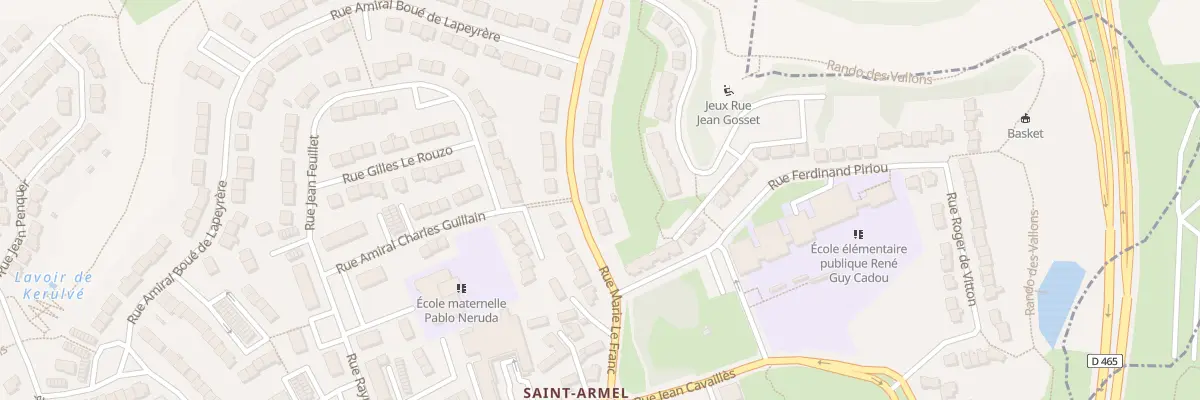 Plan du 23 Rue Marie Le Franc à Lorient