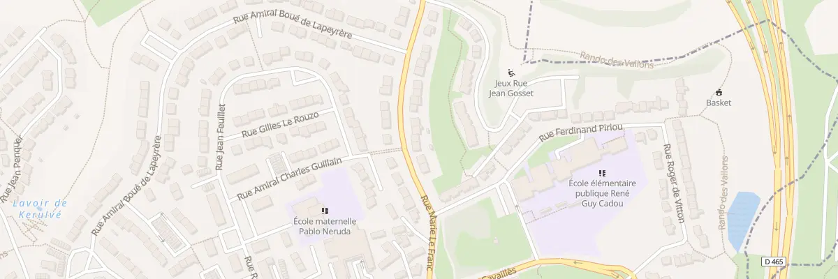 Plan du 25 Rue Marie Le Franc à Lorient