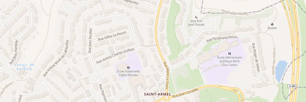 Plan du 22 Rue Marie Le Franc à Lorient