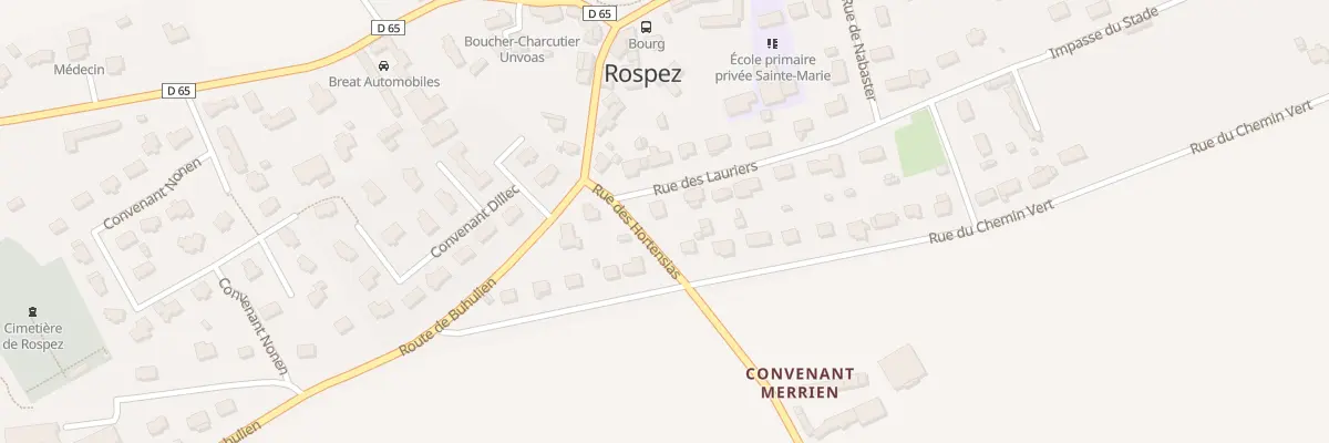 Plan du 1 Rue des Hortensias à Rospez