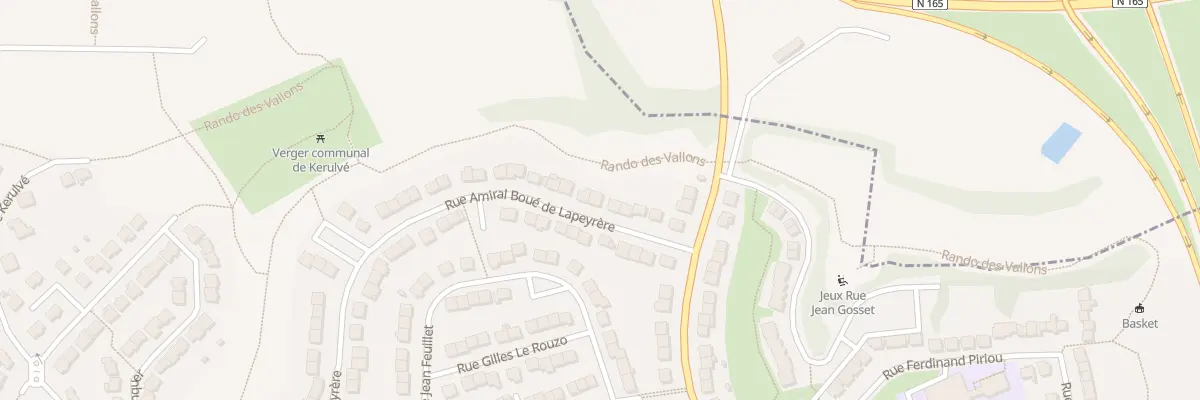 Plan du 80 Rue Amiral B Lapeyrere à Lorient