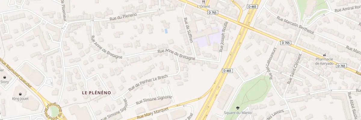 Plan du 42 Rue Anne de Bretagne à Lorient