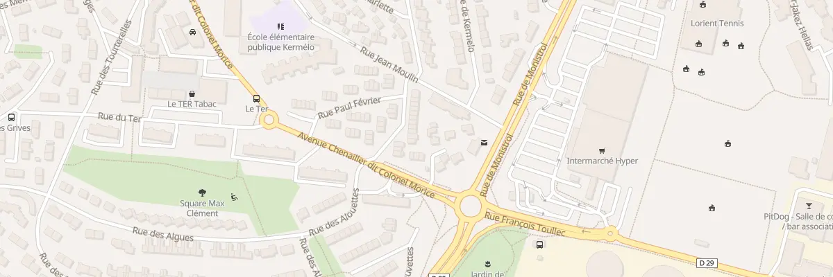 Plan du 9 Rue Gabriel Hervoche à Lorient