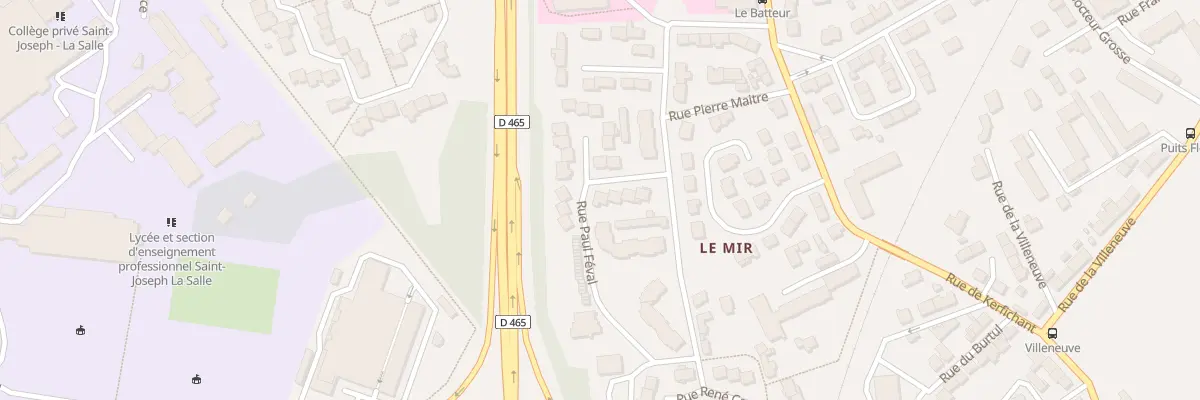 Plan du 8 Rue Paul Féval à Lorient