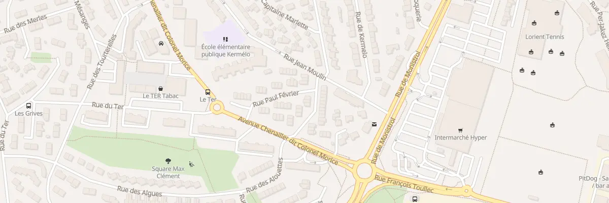 Plan du 16 Rue Gabriel Hervoche à Lorient