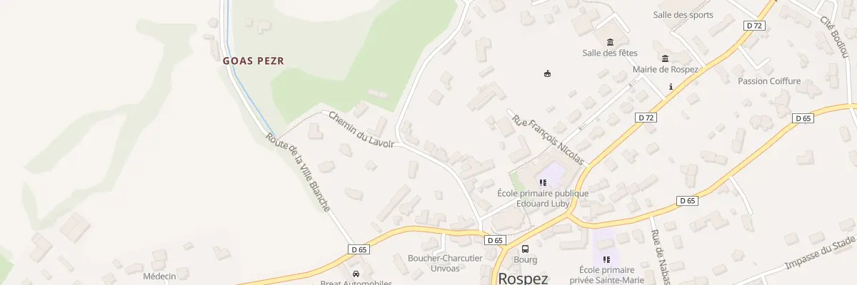 Plan du 18 Rte de Kerhuellan à Rospez