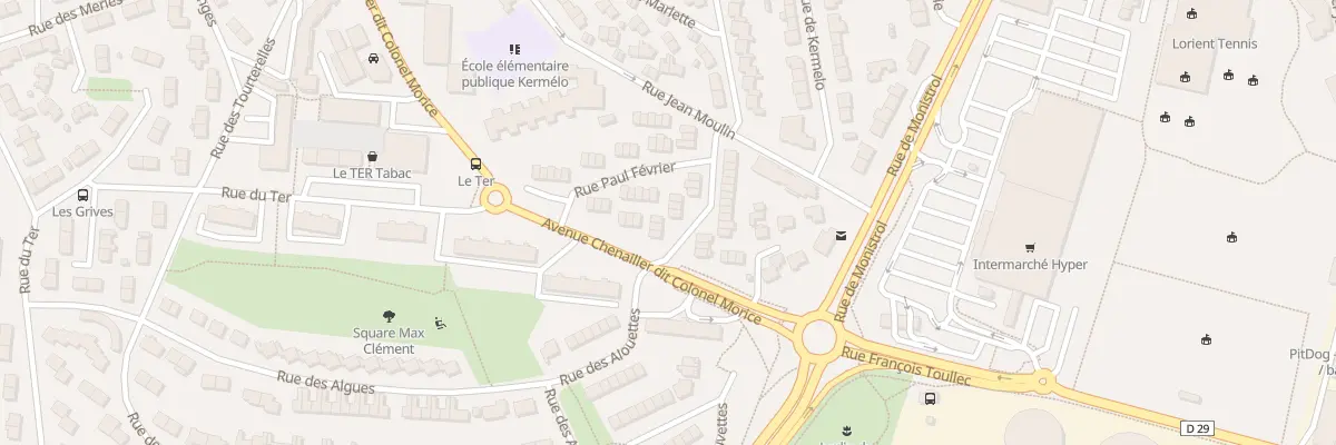 Plan du 6 Rue Gabriel Hervoche à Lorient