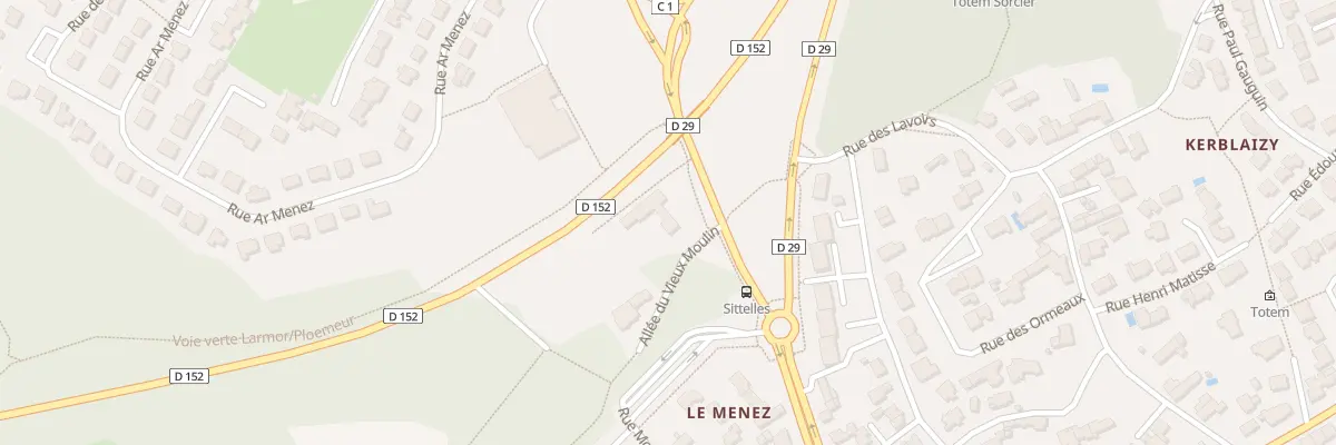 Plan du 9001 Rue du Vieux Moulin à Larmor-Plage