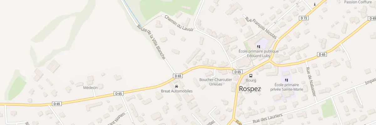 Plan du 12 Rte de Saint-Marc à Rospez