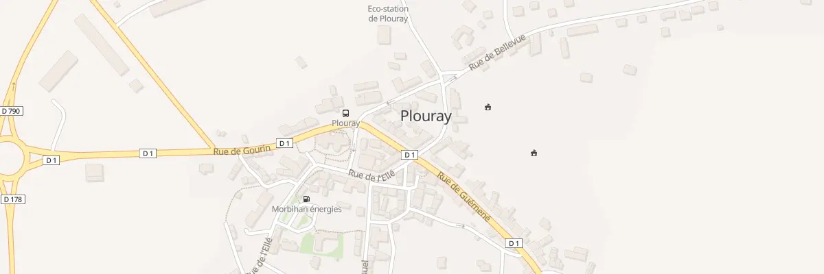 Plan du 2 Rue de Gourin à Plouray
