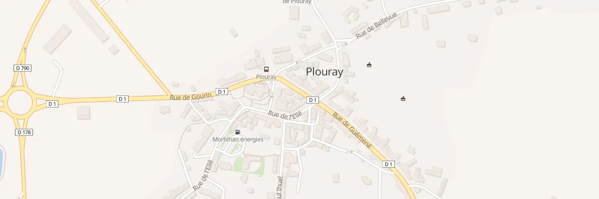 Plan du 1 Rue de Gourin à Plouray