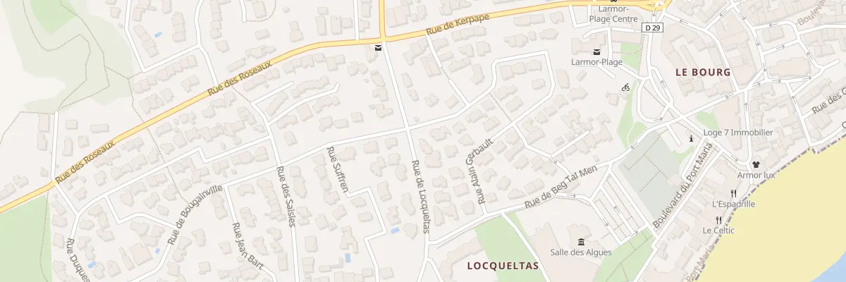 Plan du 30 Rue de Locqueltas à Larmor-Plage