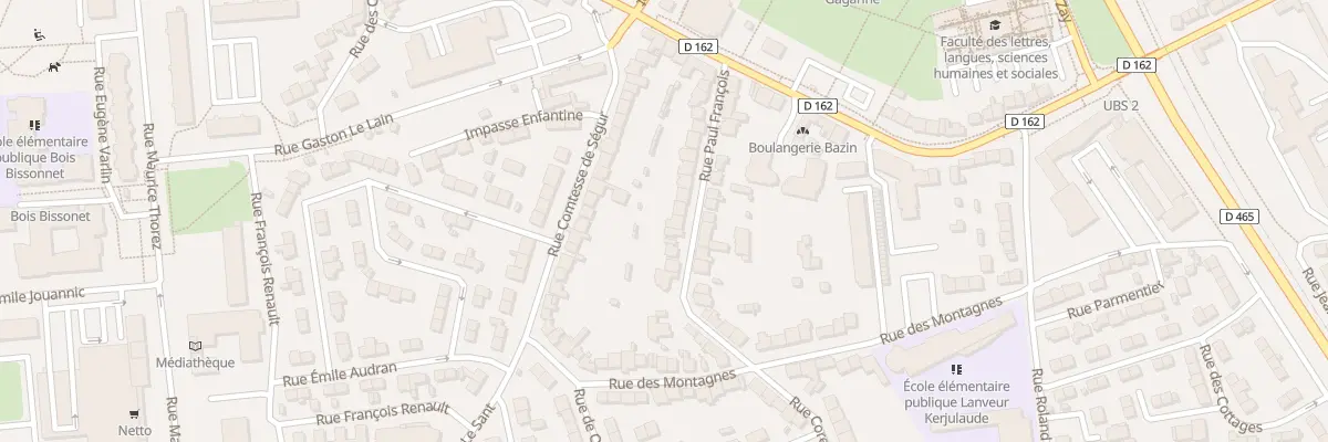 Plan du 23 Rue Paul François à Lorient