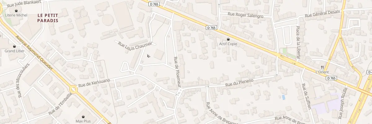 Plan du 14 Rue de Ploemeur à Lorient