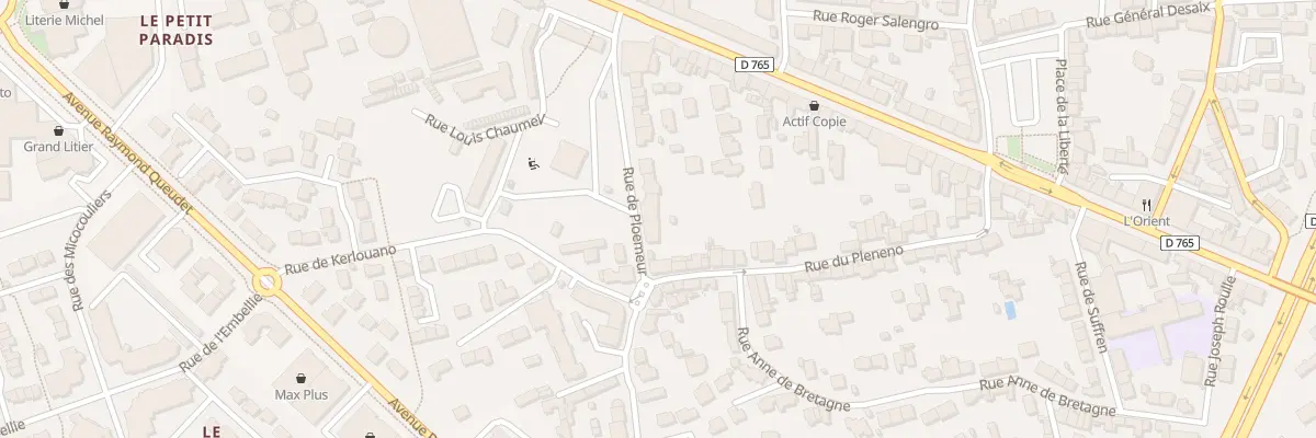 Plan du 16 Rue de Ploemeur à Lorient