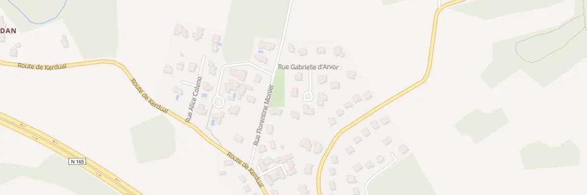 Plan du 4 Rue Gabrielle d’Arvor à Quéven
