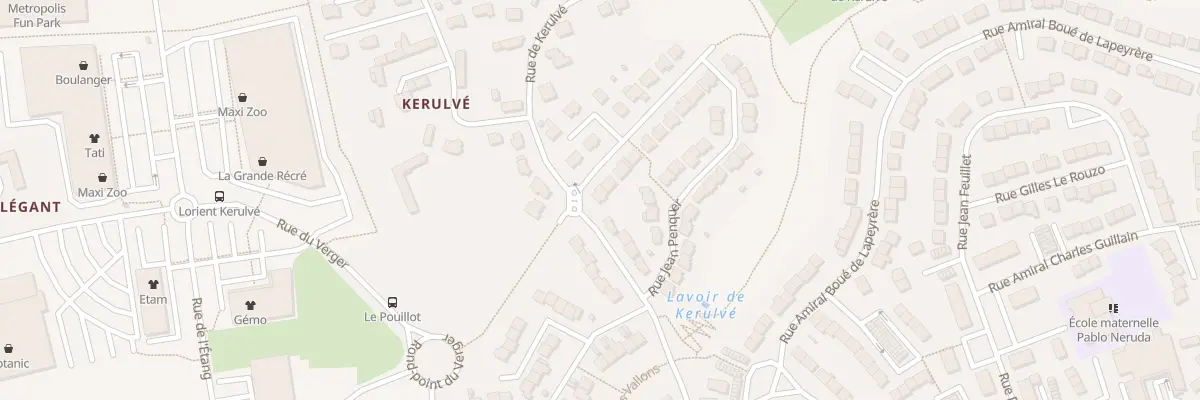 Plan du 1 Rue Gen Borgnis Desbordes à Lorient