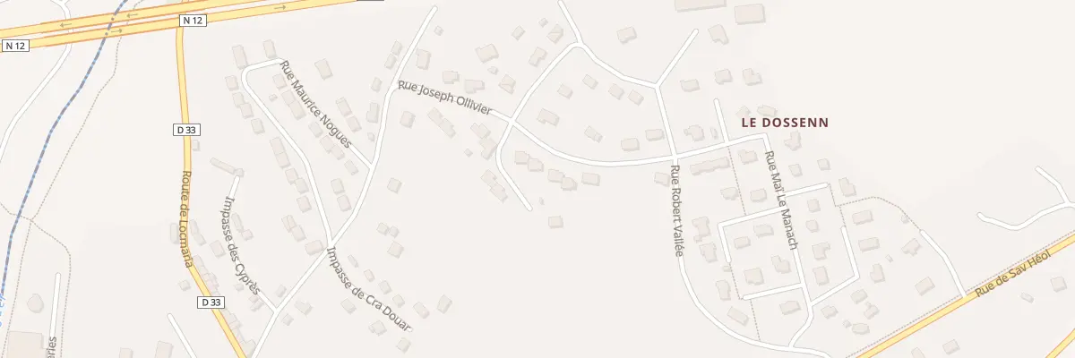 Plan du 14 Rue Joseph Ollivier à Belle-Isle-en-Terre