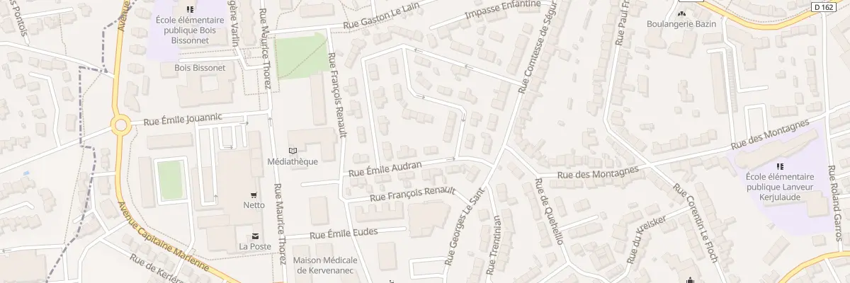 Plan du 7 Rue Émile Audran à Lorient