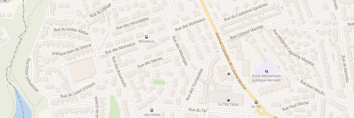Plan du 12 Rue des Mésanges à Lorient