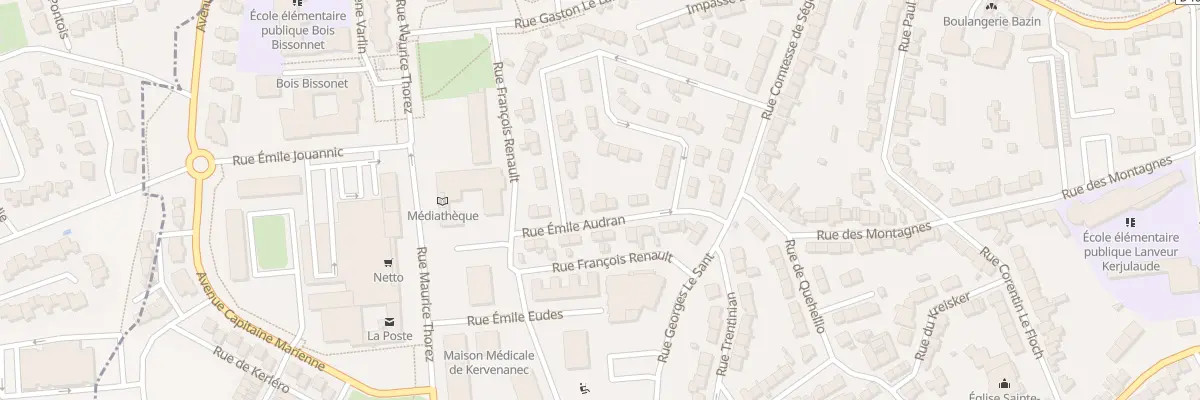 Plan du 11 Rue Émile Audran à Lorient