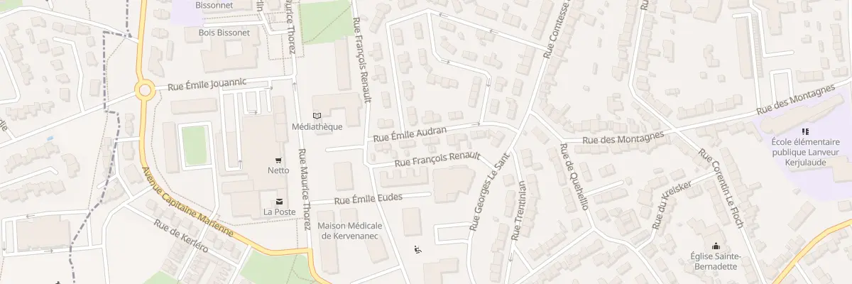 Plan du 14 Rue Émile Audran à Lorient