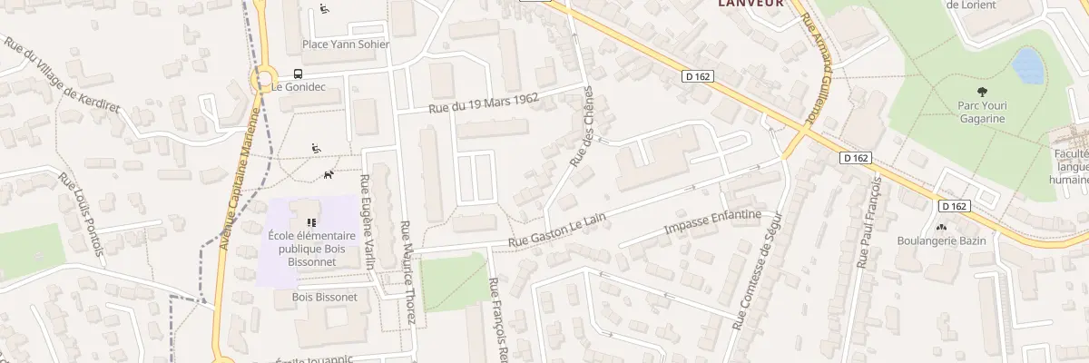 Plan du 25 Rue des Chênes à Lorient