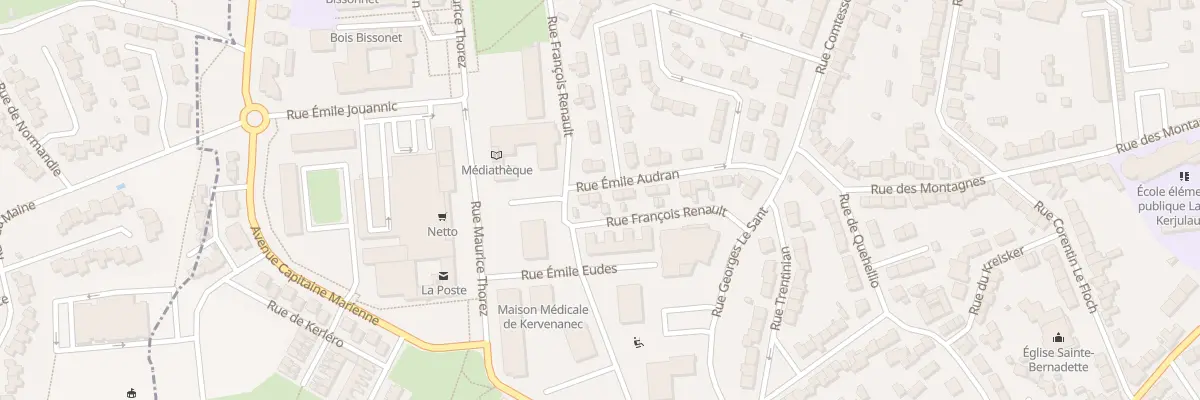 Plan du 20 Rue Émile Audran à Lorient