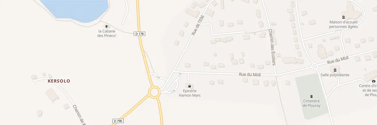Plan du 5293 Rue du Faouet à Plouray