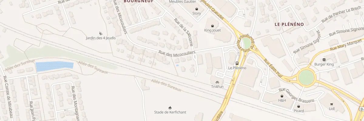 Plan du 12 Rue des Micocouliers à Lorient