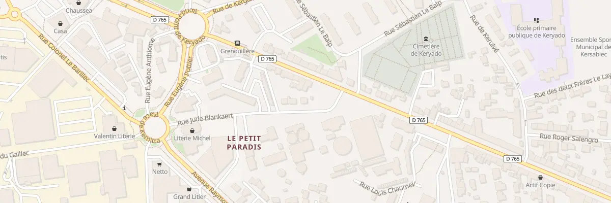 Plan du 1 Rue Jude Blankaert à Lorient