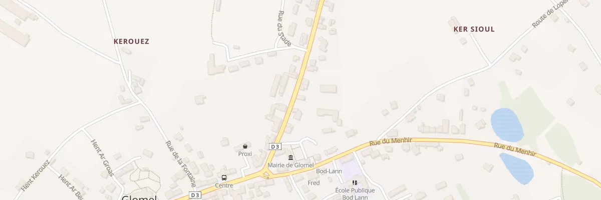 Plan du 10 Rue de Rostrenen à Glomel