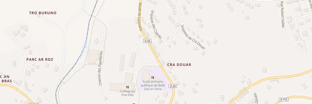 Plan du 28 Rte de Locmaria à Belle-Isle-en-Terre